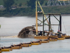 An example of dredging